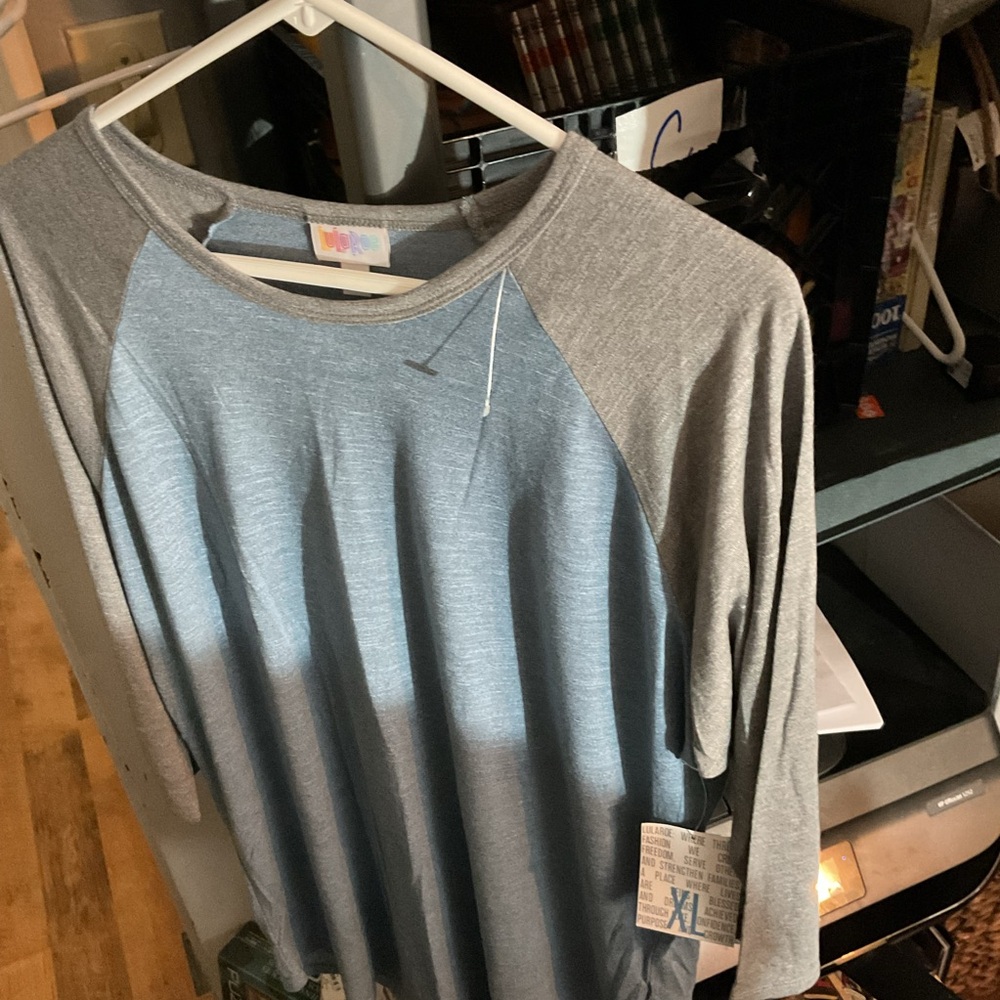 LuLaRoe Heathered Blue Long Sleeve Top New Size XL